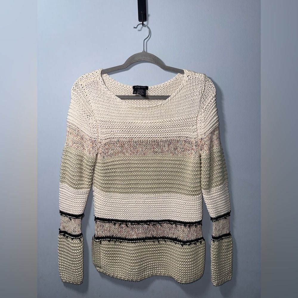 Etcetera Women’s  Scoop Neck knit Sweater Size M EUC fall